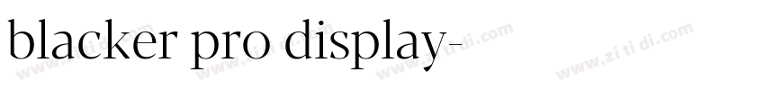 blacker pro display字体转换